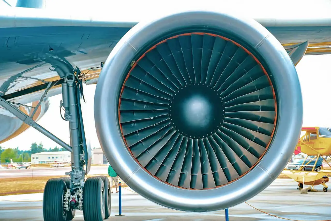 Turbine Blades Of Turbo Jet Engine For Passenger Plane Aircraft | My ...